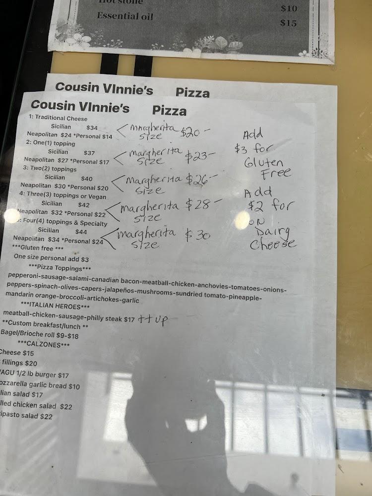Cousin Vinnies NY Pizza Cafe Menu image 3